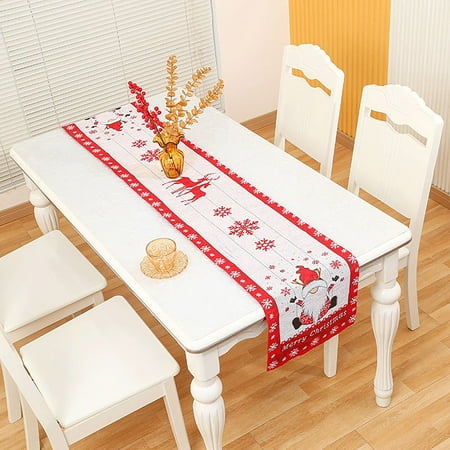 

BTJX Christmas decoration Merry Christmas Table Runners Seasonal Winter Holiday Kitchen Table Decorations Indoor Outdoor Home Party Decorations