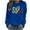 Blue, variant on WXLWZYWL Trendy Sweatshirts For Women 2023 Women Casual Valentine'S Day Printing Long Sleeve Tops Hoodless Sweatshirts