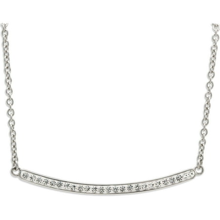 Connections from Hallmark Stainless Steel Crystal Bar Necklace, 18" + 2" Extender
