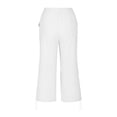 thumbnail image 6 of Nestiefly Cotton Linen Capri Pants for Women Petite Summer Pedal Capris 2026 Elastic High Waist Wide Leg Crop Trouser with Pockets White L, 6 of 7