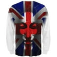 thumbnail image 2 of Guy Fawkes Day Union Jack Distressed British Flag Mask All Over Mens Long Sleeve T Shirt Multi MD, 2 of 2