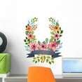 thumbnail image 1 of Watercolor Floral Wreath Wall Mural by Wallmonkeys Peel and Stick Graphic (18 in H x 15 in W) WM292608, 1 of 4