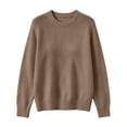 thumbnail image 6 of Dpjklzsn Women's Crewneck Knit Sweater, Long Sleeve Relaxed Basic Pullover, 6 of 6