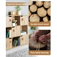 thumbnail image 3 of Qucyy Pieces Bohemian Style Rattan Dressing Table Handle Pulls 65 inches in diameter inches in diameter 12 pieces Bohemian Style Rattan Dressing Table Handle Pulls Natural Round Wood Handmade Wicker, 3 of 5