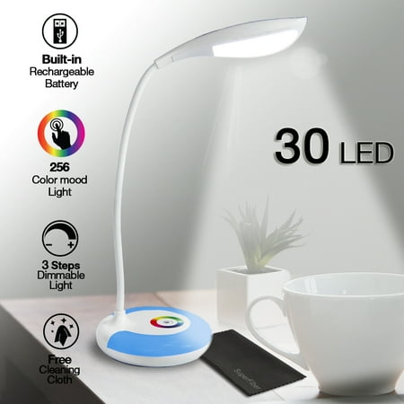 - Loadstone Studio Wireless LED Desk Lamp with Rechargeable Battery and Color Changing Touch Control Base, BONUS Free Microfiber Cloth , WMLS2457