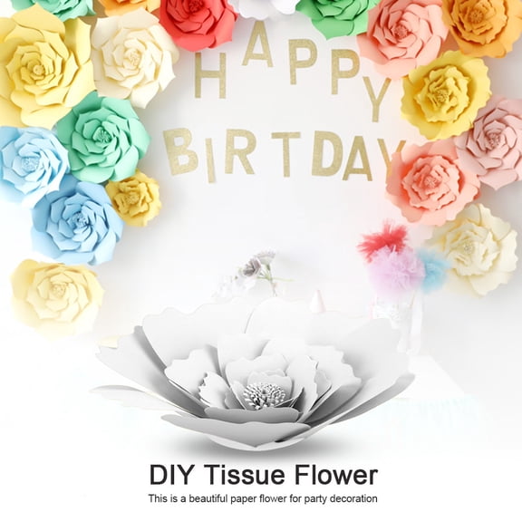 BIMZUC DIY Beautiful Tissue Paper Flower Decoration for Birthday Wedding Party Grey, 11.8 inches / 30 cm Large Hanging Pom Poms for Home Decor