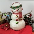 thumbnail image 3 of Christmas Baubles Snowman Paper Mache Ornaments Earmuffs Tj9505, 3 of 3