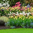 thumbnail image 4 of 35-Pack Arched Bar Decorative Garden Fence 48.5FT Total Length, 18in×16in Black Metal Dog Animal Barrier for Yard Patio Flower Bed, 4 of 7