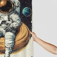 thumbnail image 3 of Autua Astronaut Space Planets Shower Curtain 100% Polyester Washable with Hooks 60"x72, 3 of 7