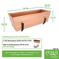 thumbnail image 2 of Achla C20C-K6 2 x 6 Railings Flower Box with Brackets, Copper - Medium, 2 of 4