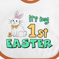 thumbnail image 4 of Inktastic It's My 1st Easter with Cute Chick and Bunny Boys or Girls Baby Bib, 4 of 4