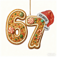 thumbnail image 4 of Christmas Number 67 Decoration,Acrylic Hanging Ornament With Hole,Festive Numeral 67 Pendant for Xmas Tree,Fireplace,Door,Home Holiday Decorations (Q), 4 of 6