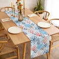 thumbnail image 3 of Blue Ocean Table Runner - 70 Inch Long, Kitchen Dining Table Runner Dresser Scarves, Summer Coastal Beach Nautical Octopus Corals Farmhouse Decor for Coffee Tables Wedding Party Banquet, 3 of 8