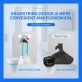 thumbnail image 3 of White Unscented 4 Gallon Drawstring Trash Bags 100 Counts - Durable Kitchen & Bathroom Liners, 3 of 8