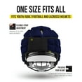 thumbnail image 3 of Guardian Cap - Soft-Shell Helmet Cover for Football and Lacrosse - Reduces Impact and Protects Helmets - One Size Fits All for Youth, High School and College Programs - Navy, 3 of 7