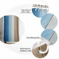 thumbnail image 6 of Blue Brown Waterproof Fabric Shower Curtain, Gradient Wood Grain Farmhouse Country Shower Curtain for Bathroom Curtains Bathtubs Hotel Washable Shower Curtains with 12 Hooks Extra Long 72x96, 6 of 6