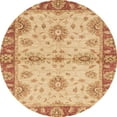 thumbnail image 1 of Ahgly Company Indoor Round Abstract Orange Abstract Area Rugs, 4' Round, 1 of 6