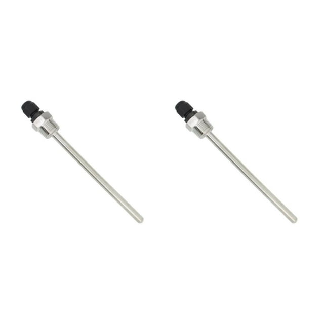 Justharion Practical Stainless Steel Thread Thermowell Ensures Temperature Accuracy 304 8x200mm 2Set