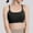 Black, variant on Jacenvly Front Closure Bras for Women Solid Light Breathable Ladies Bralettes Women'S Sports Bra Vest Push-Up Yoga Fitness Sports Bra with Removable Chest Pad Black