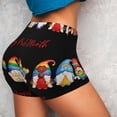 thumbnail image 4 of Logiee Lgbt Gnome Print Women's Biker Shorts,Workout Gym Shorts,Scrunch Shorts,Tummy Control Hidden Scrunch Running Yoga Shorts-Large, 4 of 8