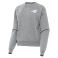 thumbnail image 2 of Women's Antigua  Heather Gray Carolina Panthers Victory Crew Pullover Sweatshirt, 2 of 4