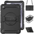 thumbnail image 2 of For Samsung Galaxy Tab A8 10.5" X200 X205 Case with Screen Protector Shoulder Strap, 360 Rotating Hand Strap & Stand, Shockproof Rugged Heavy Duty Case for Galaxy Tab A8, 2 of 8