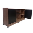 thumbnail image 3 of Mueble Credenza para TV con Ruedas Minimalista (Nogal Neo/Negro Mate) DECOMOBIL CREDENZA DECOMOBIL, 3 of 5