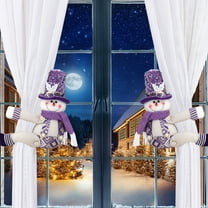 Tyidzon Christmas Decorations Plush Stuffed Snowman Curtain Decorations Button Doll for Christmas Tree, Wine Bottles, Curtains - Festive Holiday Party Home Decor Gift