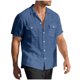 thumbnail image 5 of Camisetas de Manga Corta con Botón de la Solapa de los Hombres de Ajuste Suelto Cardigan de Bolsillo Moda Superior Verano Casual, 5 of 9