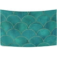 thumbnail image 4 of Coolnut Turquoise Mermaid Tapestry Washable Polyester Art Wall Hanging Blanket for Living Room Bedroom Dorm Party, 90 x 60 Inch Home Decor Gifts, 4 of 7