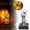 B, variant on SHURUIMA Cloche Dome Halloween LED Night Light, Shatter Resistant Plastic Mini Skeleton Skull Hand Table Lamp, 8.3 X 3.5 Inch Spooky Indoor Mantel Decor, 1 Piece