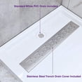 thumbnail image 4 of WOODBRIDGE Shower Base 6036-1000L 60" L x 36" W x 4" H, Left Drain, White, 4 of 6