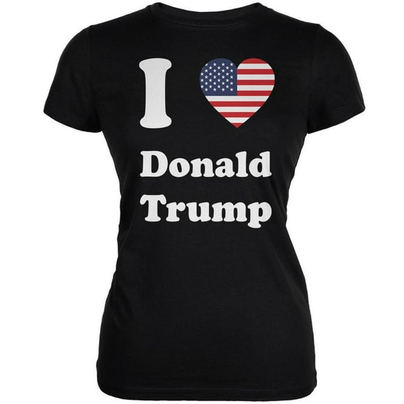 Election 2016 I Heart Donald Trump Black Juniors Soft T-Shirt