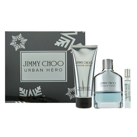 Jimmy Choo Urban Hero Eau de Parfum, Cologne Gift Set for Men, 3 Pieces