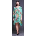 thumbnail image 2 of Bimba Kaftan Court de Plage pour Femmes en Aquarelle, Tenue de Plage, Couvre-Maillot de Bikini, Robe Midi - TG-3X, 2 of 5