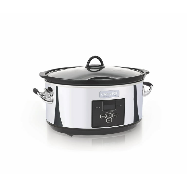 Crockpot Portable 7 Quart Slow Cooker with Locking Lid and Auto