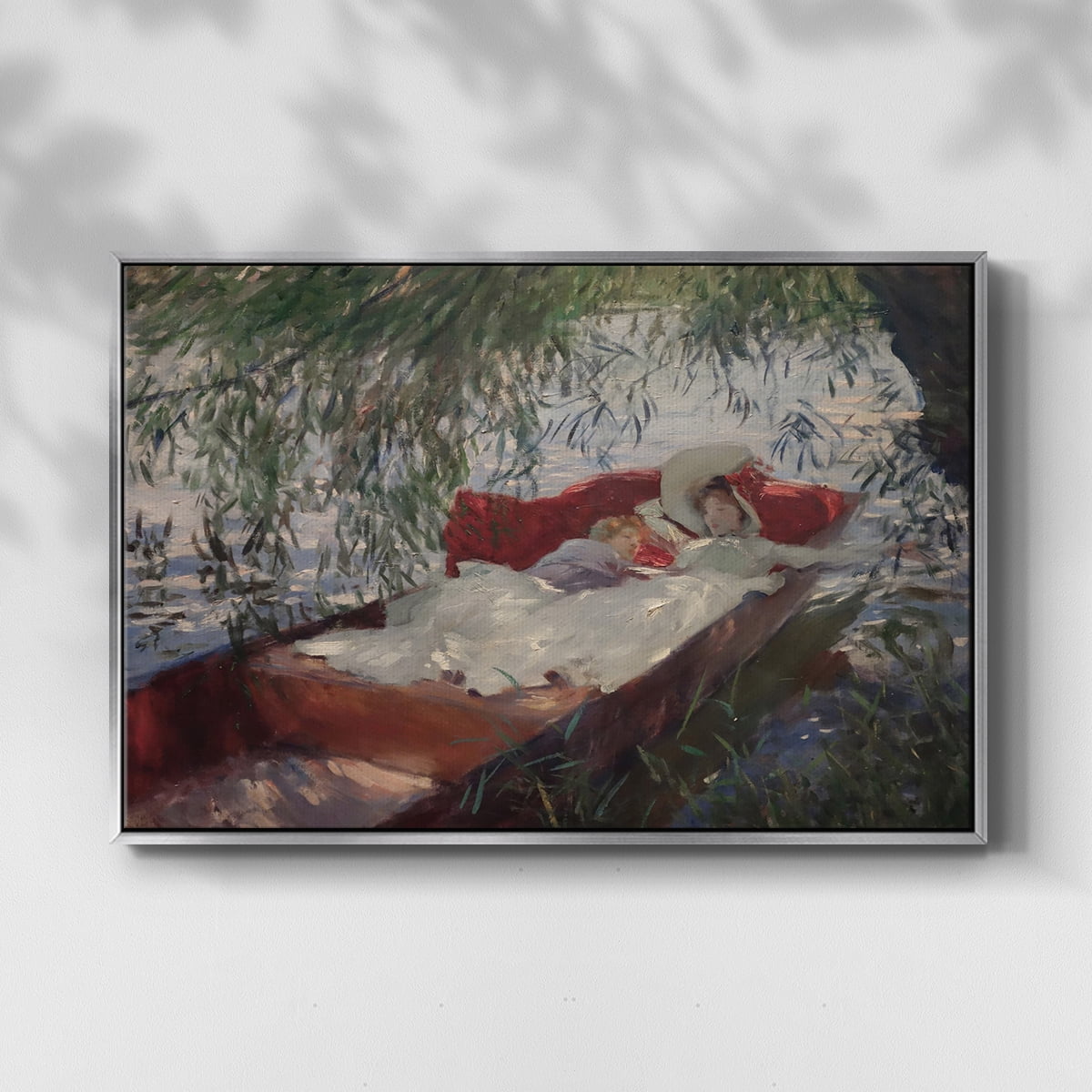 Vintage Botanical Print-XCII By Wexford Home Framed in Silver Wood Gallery Wrapped Canvas 17 in. x 25 in.