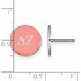 thumbnail image 2 of Sterling Silver Rh-Plated Logoart Delta Zeta Enameled Post Earrings (12 X 12) Made In United States ss031dz, 2 of 5
