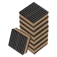 thumbnail image 1 of Uxcell 8 Pcs Anti Vibration Pads 2" x 2" x 7/8" Vibration Damping Pad Sound Isolation Ribbed Rubber Mats Black Brown, 1 of 7