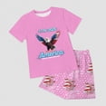 thumbnail image 4 of HCNTES Toddler Baby Boys Girls Independence Day Outfits Set Spring Summer Short Sleeve Shirt and Pants Set 2T 3T 4T 5T 6T 7T 8T 9T Kids 2-piece Pajamas Sleepwear(F02-Pink,5-6 Years), 4 of 7