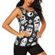 thumbnail image 2 of Fotbe Black White Spooky Ghosts Blusas Sin Mangas para Mujer – Estilo Casual, Corte Suelto, Slim-Fit, Cuello Redondo Deportivo, Tops de Verano para Gimnasio y Yoga-Medium, 2 of 7