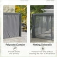 thumbnail image 5 of Outsunny 10'x13' Aluminum Pergola with Adjustable Louvered Roof, Gray, 5 of 10