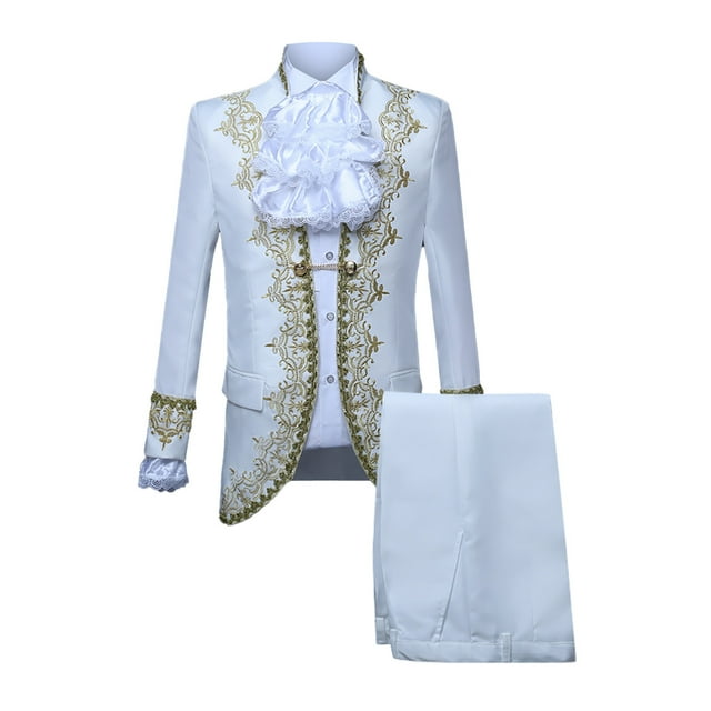 Mens European Gothic Style Court Costumes Uniforms Performances Coat