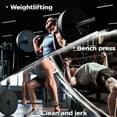 thumbnail image 4 of BeesClover 7Ft Barbell, 45Lb Barbell, 1500Lbs Load Capacity Bench Press Fit 2" Standard Weights, for Home & Gym Strength Training, 4 of 8