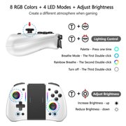 GKEAPZA Wireless Switch Controller, Pro Controller for Switch1/2/Switch Oled/Lite with Split Design, Turbo Function, Dual Motor Vibration Joypad