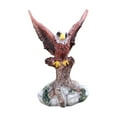 thumbnail image 2 of Estatuilla de águila de resina, estatua, decoración de escritorio para interior y exterior, jardín, exquisita obra de arte, accesorio inferior, 2 of 9