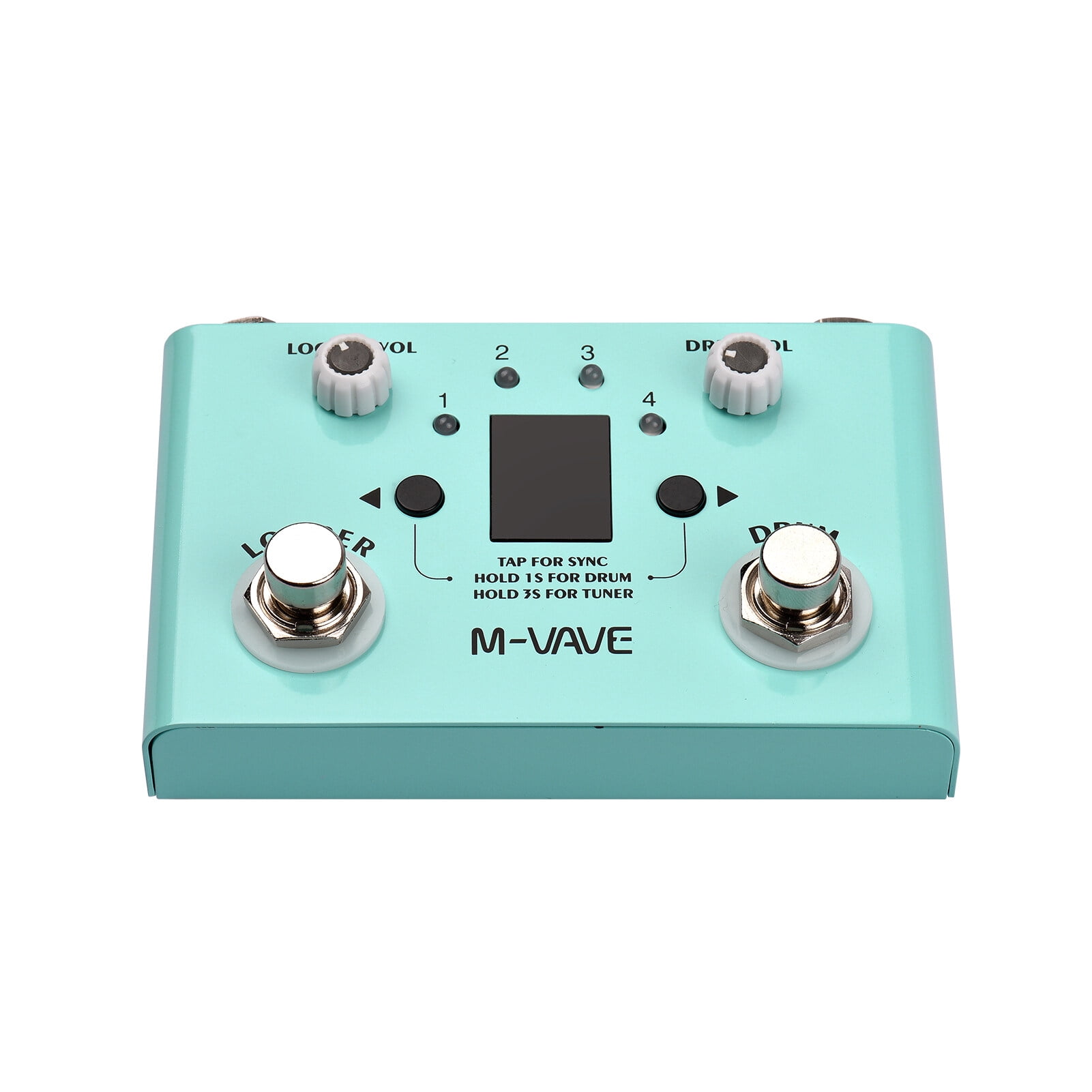 M-VAVE LOST TEMPO Effect Pedal Drum & Looper Effector Mini 2-in-1 Looper & Drum Machine Double Footswitch Looper Pedal Looper Guitar Pedal 30 Drums & 4 Loops High Precision Tuner