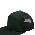 thumbnail image 6 of Toptie 7 Panel Trucker Cap Adjustable Snapback Flat Bill Mesh Back Hip Hop Hat-Army Green, 6 of 7