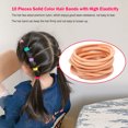 thumbnail image 5 of 10 Pcs Bandes de Cheveux Mélangées Extensibles Ajustables Décoratives Haute Élasticité Support de Queue de Cheval Accessoires pour Filles Enfants orange Clair, 5 of 5