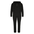 thumbnail image 5 of Wyobmus Sweatsuits for Men 2 Pieces Waffle Hoodies Tracksuit Jogging Suits Casual Solid Long Sleeve Hoodies With Weatpant Black, 5 of 5